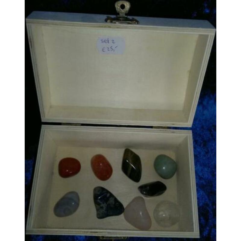chakra set lapis lazuli bergkristal tijgeroog amethist jade