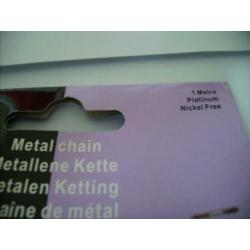 Metalen ketting nickel free 1 meter