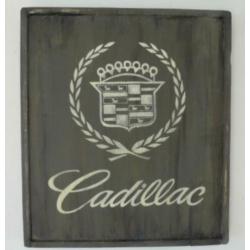 Vintage houten reclamebord/garage/Cadillac/oldtimer/mancave