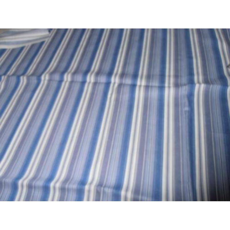 Stof katoen streep paars lila blauw wit 080 x 155 cm