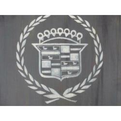 Vintage houten reclamebord/garage/Cadillac/oldtimer/mancave