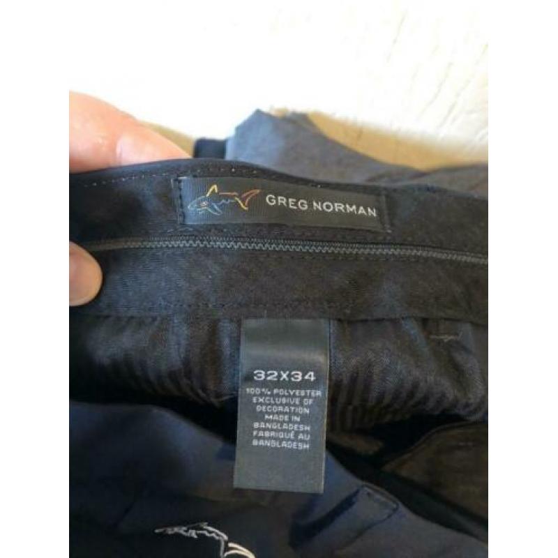 ALS NIEUW: Greg Norman golfbroek, blauw, 32 / 34 heren