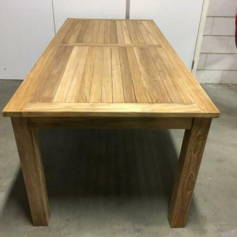 Tuintafel - 200 x 90 cm - massief teakhout - Bij TTM Wonen