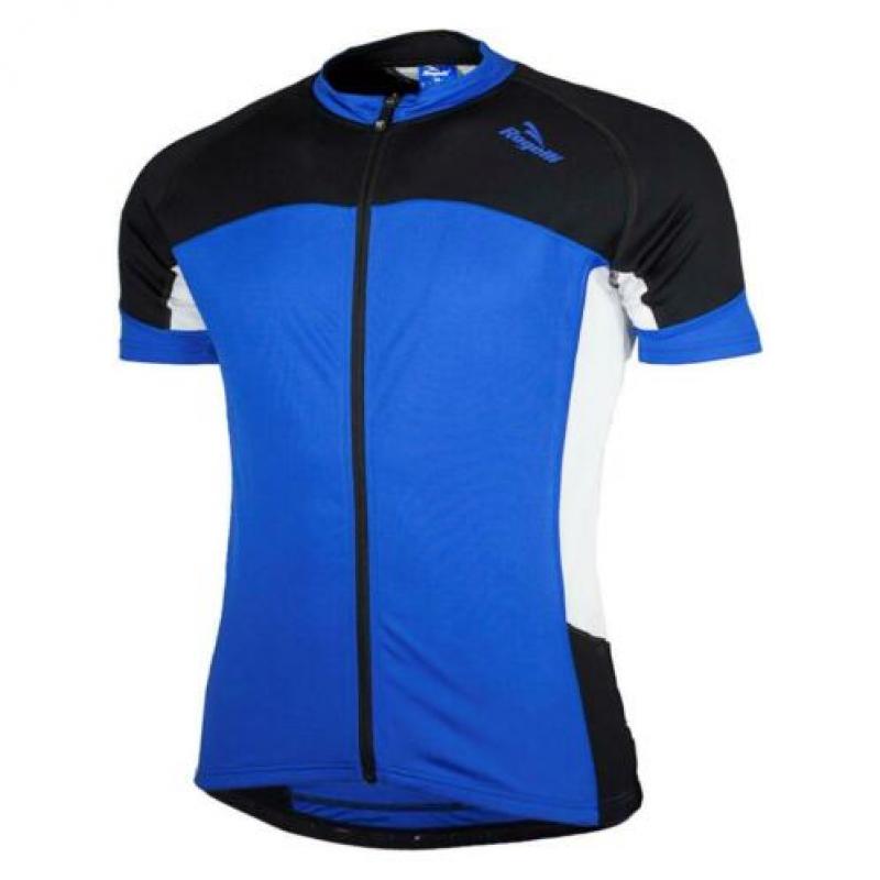 Fietsshirt Rogelli Recco blauw/zwart volledige lange rits