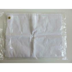 Witte stoffen katoenen banner, spandoek 120 x 80 cm