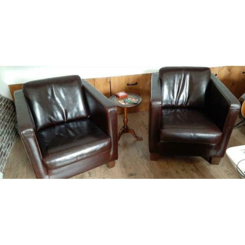 2 Prachtige bruine fauteuils