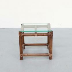Vintage Bijzettafel Mc Guire California Bamboo, Rotan