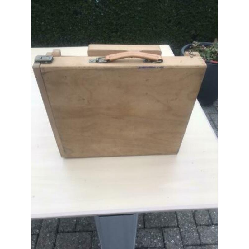 Tafel schilderezel met koffer