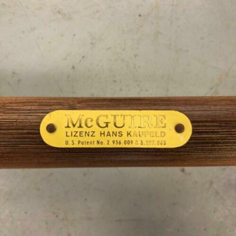 Vintage Bijzettafel Mc Guire California Bamboo, Rotan