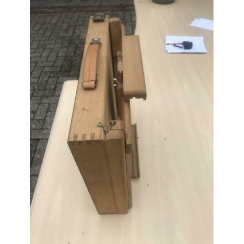 Tafel schilderezel met koffer