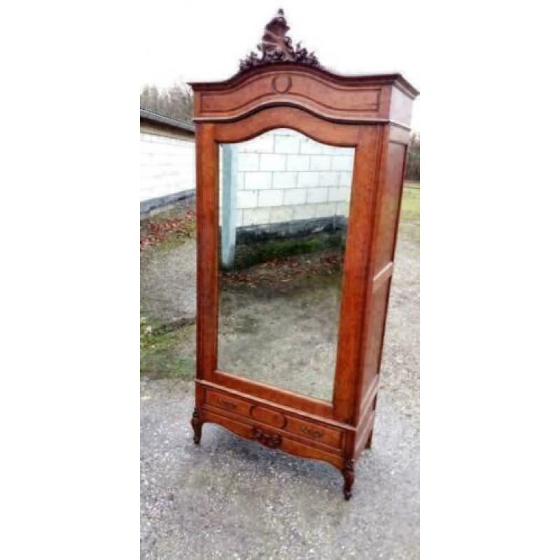 488 a, Antiek eiken 1 deurs kast te koop