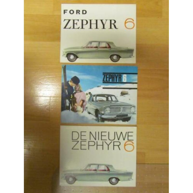 Ford Zephyr 4-6 en Zodiac. Brochures + NL Instructieboekje.