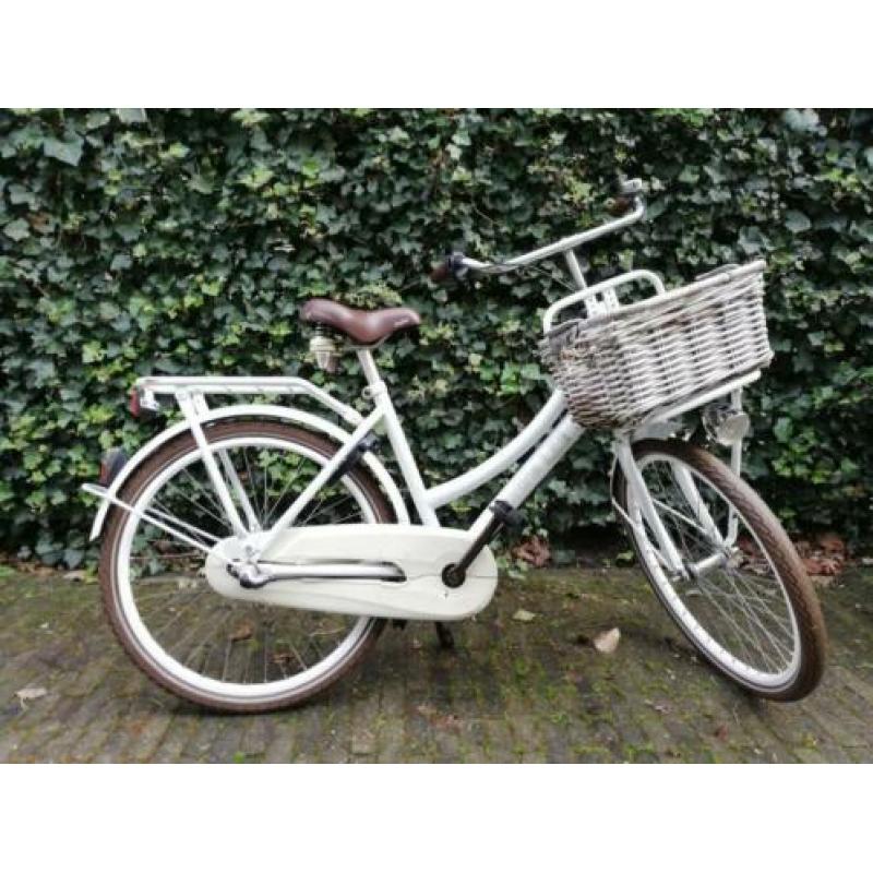 Superleuke meisjesfiets, wit, Cortina, 24 inch