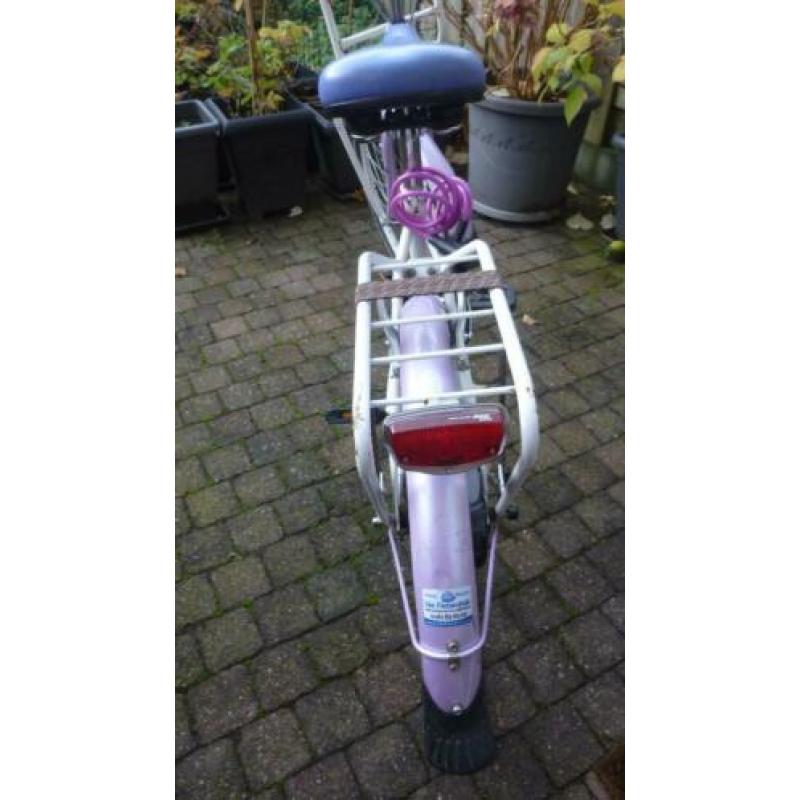 Troy meisjesfiets 24 inch Esprit wit roze met versnellingen