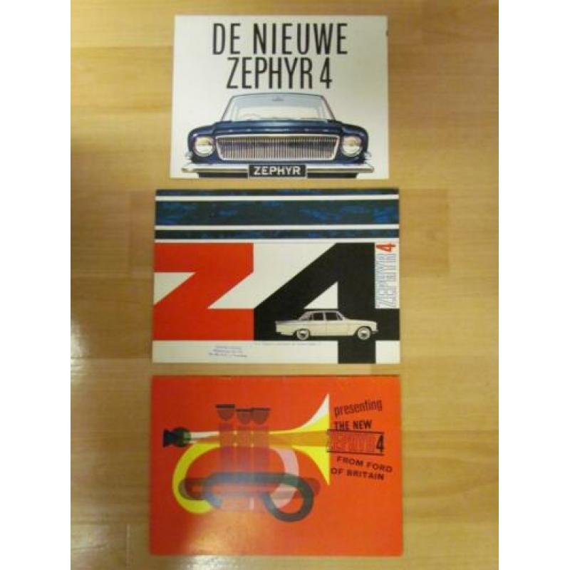 Ford Zephyr 4-6 en Zodiac. Brochures + NL Instructieboekje.