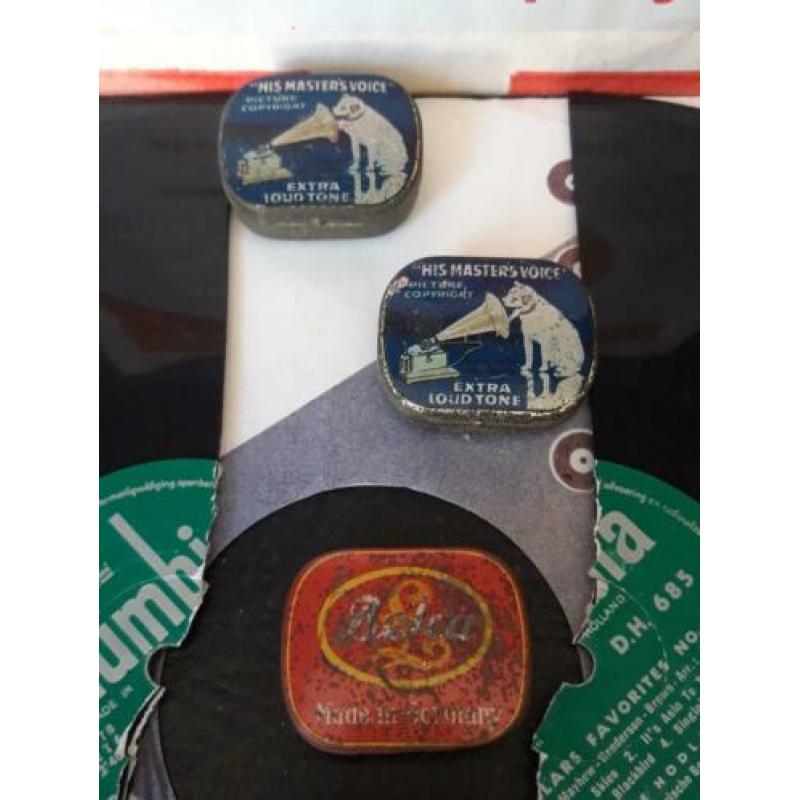 5 x oud grammofoon naalden doosje samen voor 25 euro