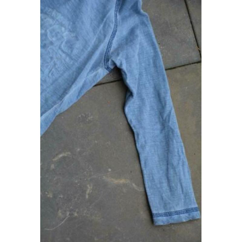 Blauwe hoody / longsleeve met capuchon UNLOCKED maat 104/110