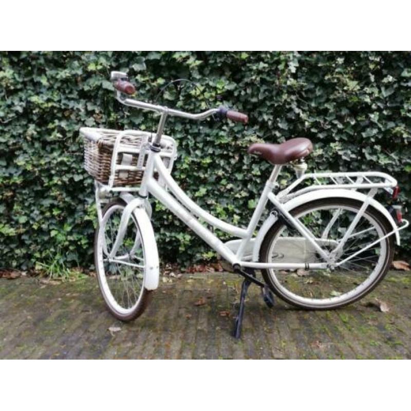 Superleuke meisjesfiets, wit, Cortina, 24 inch