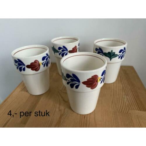 Diverse boerenbont servies
