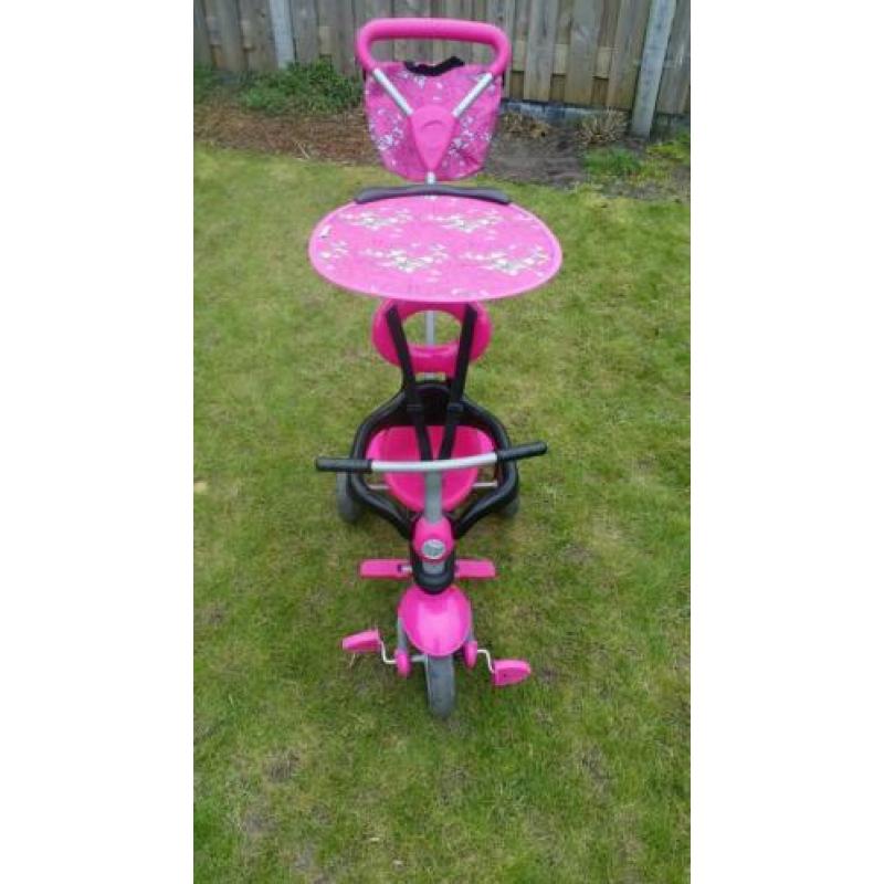 Smartrike 4 in 1 driewieler 665A roze zwart z.g.a.n.