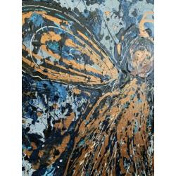 Schilderij Engel Goud “ dikke verf kunst”