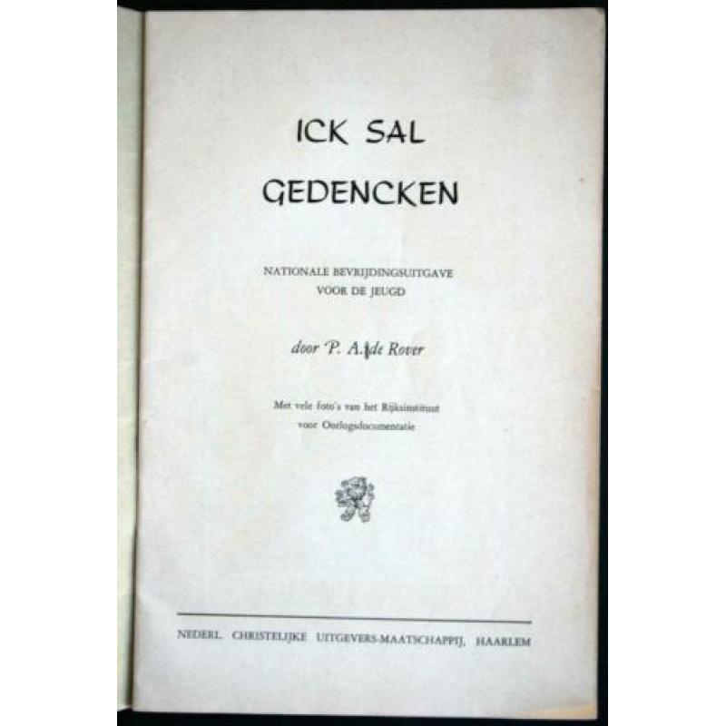 Ick sal gedencken NATIONALE BEVRIJDINGSUITGAVE JEUGD 1945