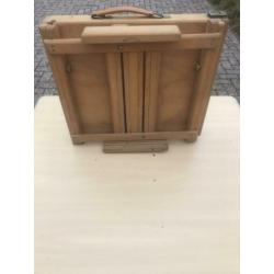Tafel schilderezel met koffer