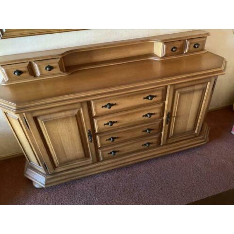 Dressoir incl spiegel blank eiken patine