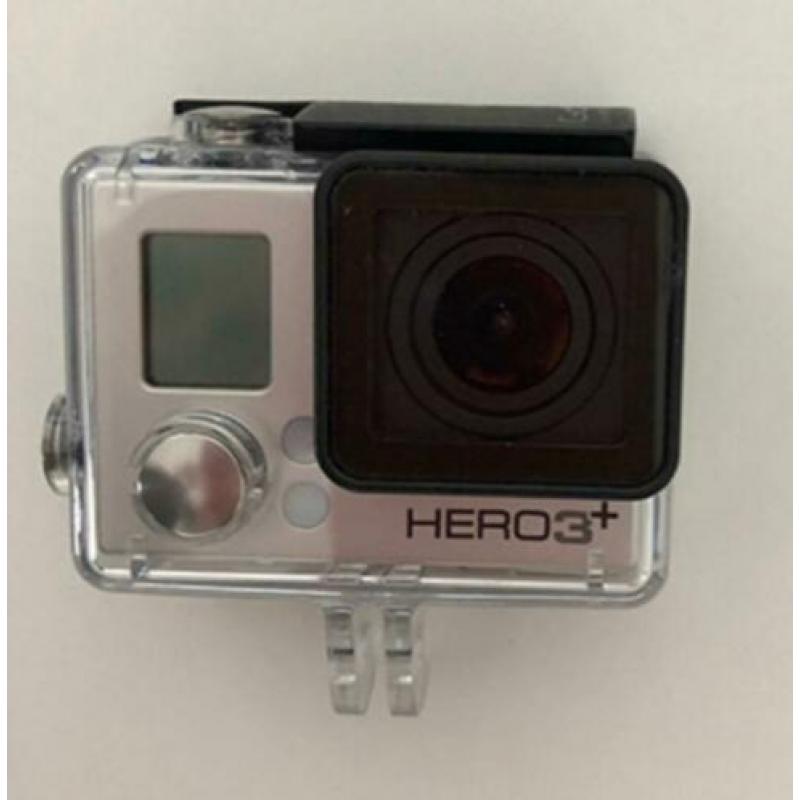 GoPro Hero 3+ silver met extra's, 4 accu's!
