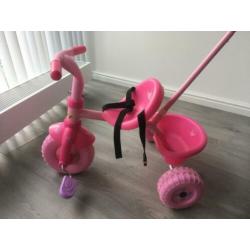 Leuke Smoby kinderfietsje roze ?????? driewieler