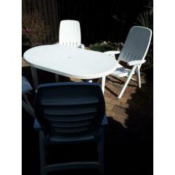 Tuintafel Flair wit 90x140cm ovaal te koop in perfecte staat