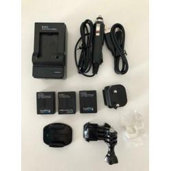 GoPro Hero 3+ silver met extra's, 4 accu's!