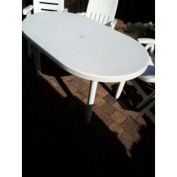 Tuintafel Flair wit 90x140cm ovaal te koop in perfecte staat