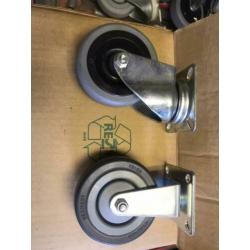 Nieuwe degelijke bokwieltjes 75 mm