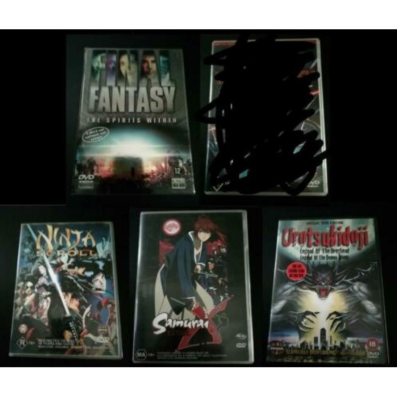 Anime - DVD's - Ninja Scroll - Samurai X - Urotsukidoji