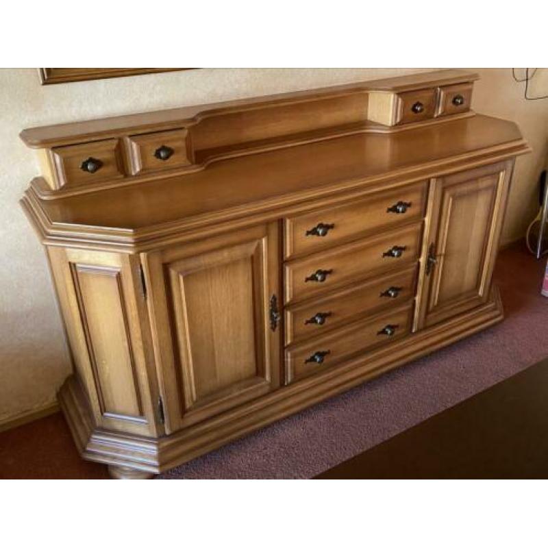 Dressoir incl spiegel blank eiken patine