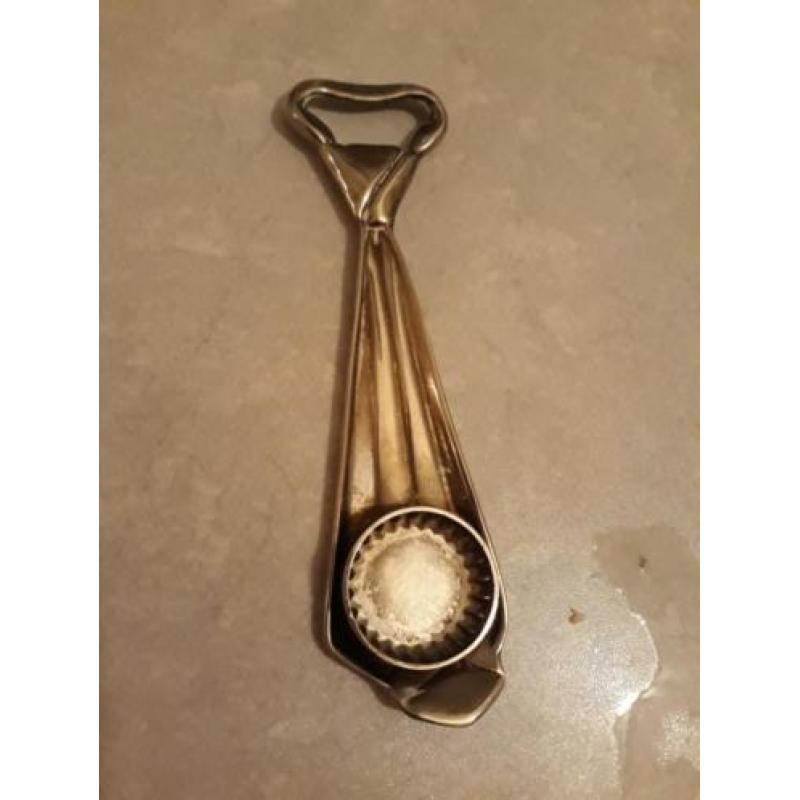 Verzilverde flesopener - stropdas