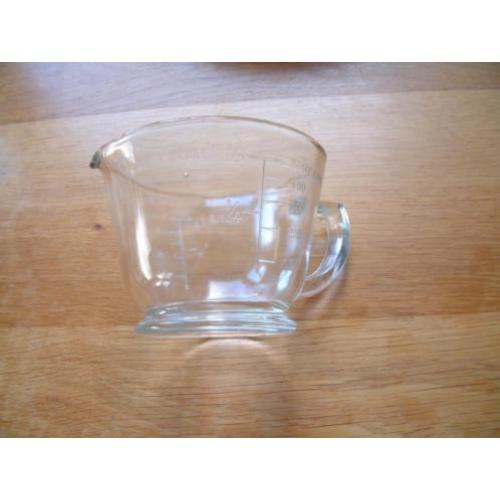 oude/antieke puntgave glas maatkan kan -1/2 liter-500 gram