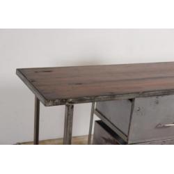 Industrieel vintage werkbank/dressoir/toonbank nr.7275