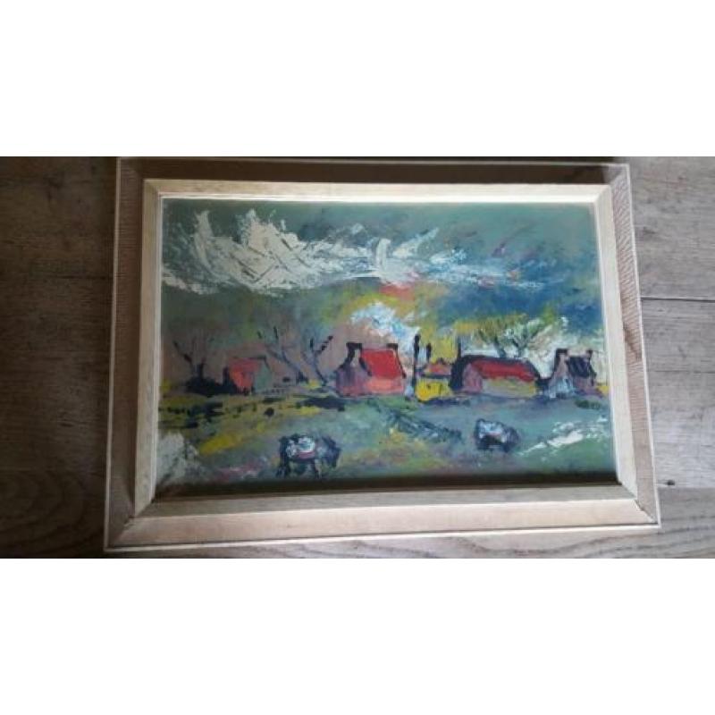Uit inboedel Oud olieverfschilderij Pieck