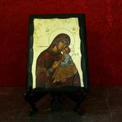 Op Byzantijnse wijze handgemaakte Grieks Orthodoxe iconen