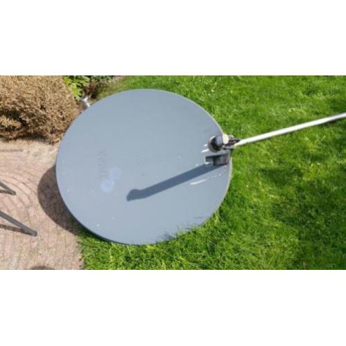 Schotel 90cm, mast en muursteunen