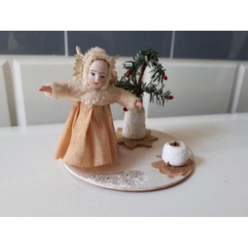 Oude kerst; antiek kerst engeltje bijzonder!!