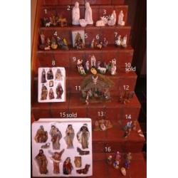 Verschillende oude kerststal(figuren)