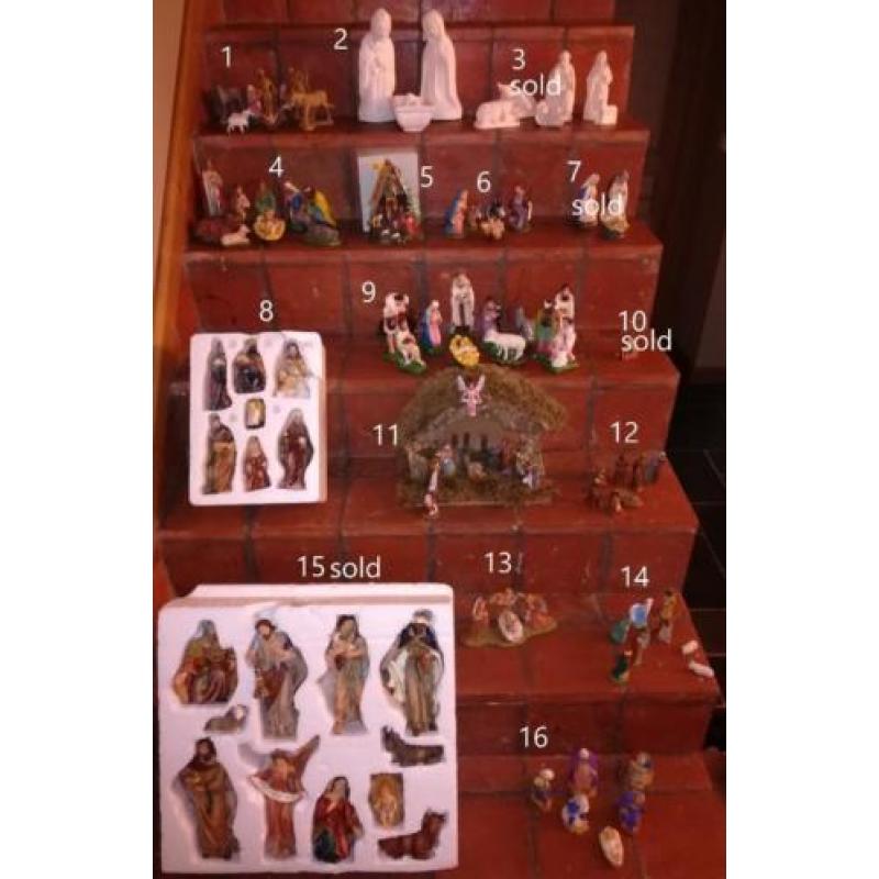 Verschillende oude kerststal(figuren)