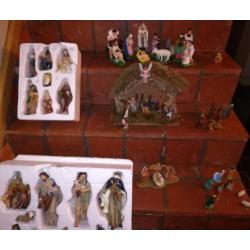 Verschillende oude kerststal(figuren)