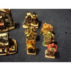 kerstshuisjes 4x en 5 kleintjes