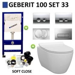 Geberit UP100 Toiletset set33 Idevit Alfa Rimfree Keramie...