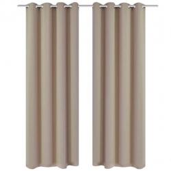 vidaXL Blackout Gordijnen met metalen ringen 135 x 245 cm 2