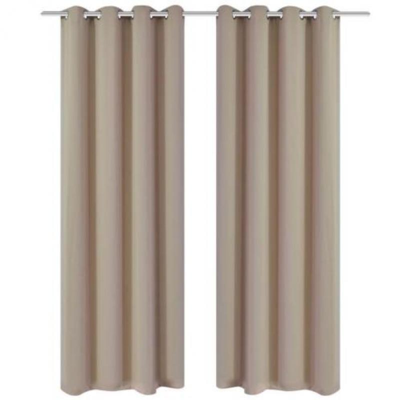 vidaXL Blackout Gordijnen met metalen ringen 135 x 245 cm 2